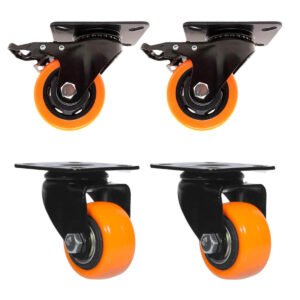 O Kit com 4 Rodinhas Giratórias Reforçadas de 40mm