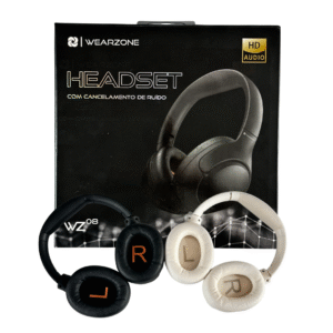 Fone Headset Bluetooth Wz08 Cancelamento De Ruído E Hd 60h Bateria Cor: Preto