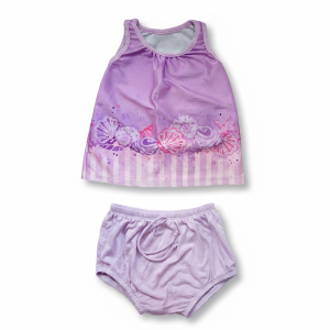 1Conjunto Infantil Feminino Conchas